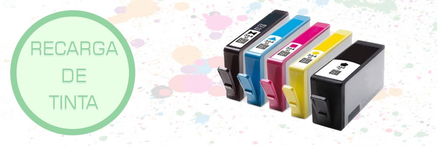 Recarga de cartuchos jato de tinta